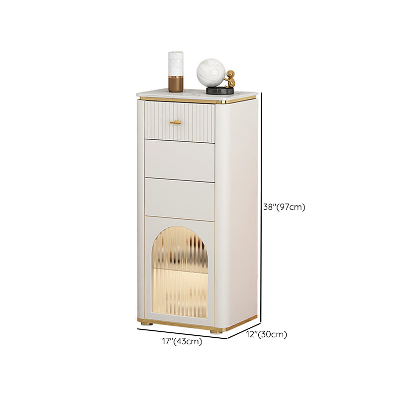 Commode classique de coffre de rangement de Glam de coffre de stockage en pierre de largeur de 11,7 pouces