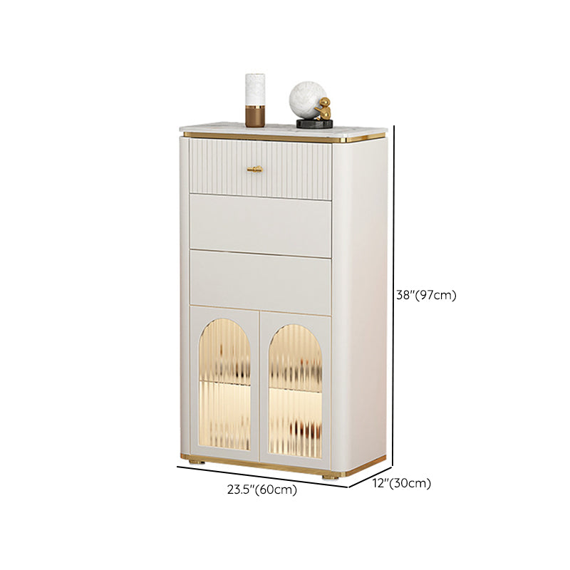 Commode classique de coffre de rangement de Glam de coffre de stockage en pierre de largeur de 11,7 pouces