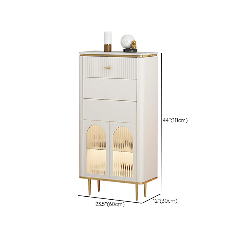 Commode classique de coffre de rangement de Glam de coffre de stockage en pierre de largeur de 11,7 pouces