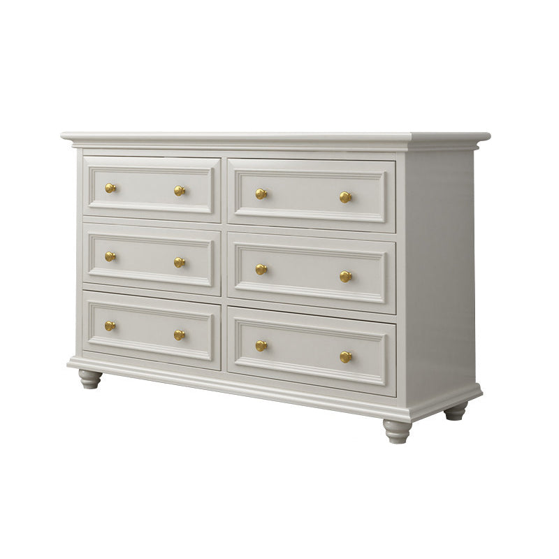 Ornate Traditional Double Dresser Birch Storage Chest with Drawers for Bedroom 39"L x 18"W x 31"H Ivory Clearhalo 'Bedroom Furniture' 'Dressers & Chests' 'dressers_chests' 'furn' 'furn_dressers_chests' 'Furniture' 6825422