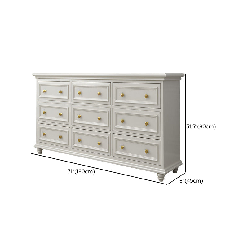 Ornate Traditional Double Dresser Birch Storage Chest with Drawers for Bedroom Clearhalo 'Bedroom Furniture' 'Dressers & Chests' 'dressers_chests' 'furn' 'furn_dressers_chests' 'Furniture' 6825449