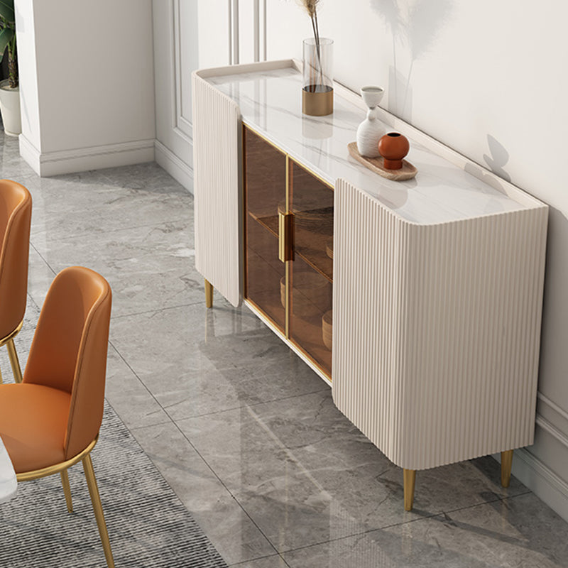 Tavolo a buffet in stile glam Credenza a buffet con cassetti e armadi