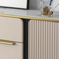 Sideboard a buffet di pietra di credenza glam con cassetti e armadi