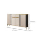 Sideboard a buffet di pietra di credenza glam con cassetti e armadi