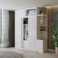 Contemporary Wardrobe Armoire with Garment Rod Wood Wardrobe Closet Clearhalo 'Armoires & Wardrobes' 'armoires_wardrobes' 'Bedroom Furniture' 'furn' 'furn_armoires_wardrobes' 'Furniture' 6825580