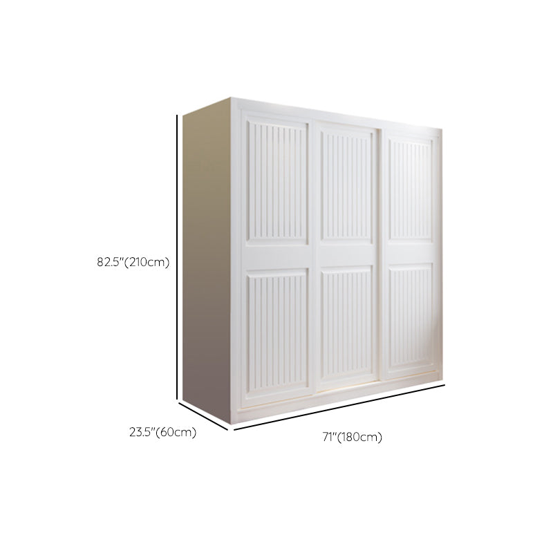 Contemporary Wardrobe Armoire with Garment Rod Wood Wardrobe Closet Clearhalo 'Armoires & Wardrobes' 'armoires_wardrobes' 'Bedroom Furniture' 'furn' 'furn_armoires_wardrobes' 'Furniture' 6825597
