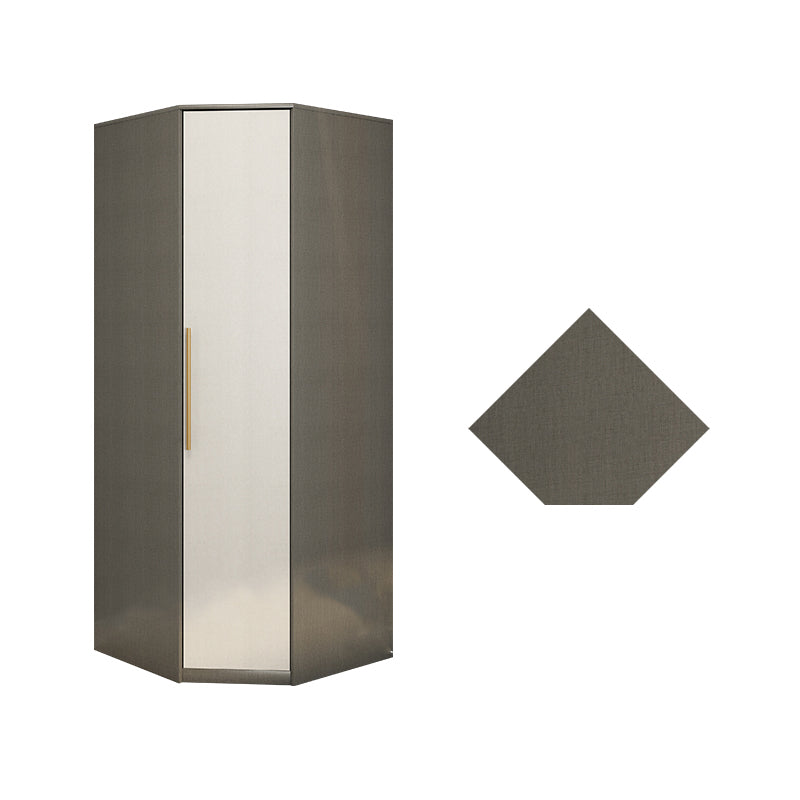 Hinged Wardrobe Armoire Modern Engineered Wood Storage Cabinet