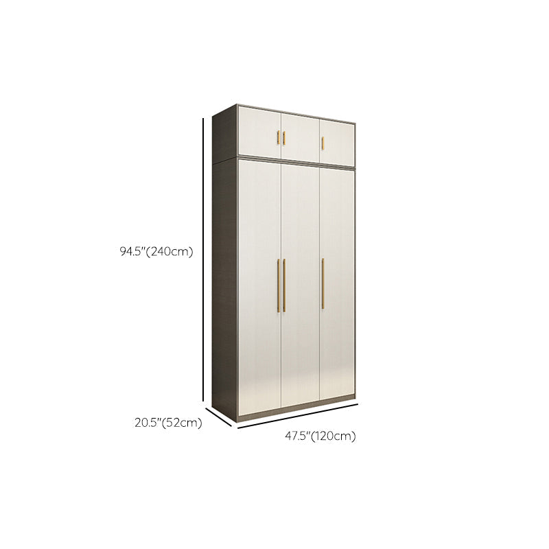 Hinged Wardrobe Armoire Modern Engineered Wood Storage Cabinet