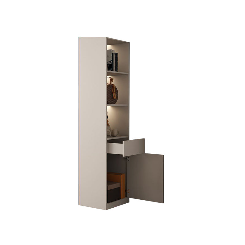 Hinged Wardrobe Closet White Engineered Wood Wardrobe Armoire 16"L x 24"W x 79"H Clearhalo 'Armoires & Wardrobes' 'armoires_wardrobes' 'Bedroom Furniture' 'furn' 'furn_armoires_wardrobes' 'Furniture' 6825750