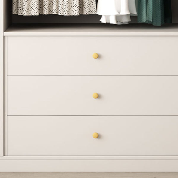 Hinged Wardrobe Closet White Engineered Wood Wardrobe Armoire Clearhalo 'Armoires & Wardrobes' 'armoires_wardrobes' 'Bedroom Furniture' 'furn' 'furn_armoires_wardrobes' 'Furniture' 6825753