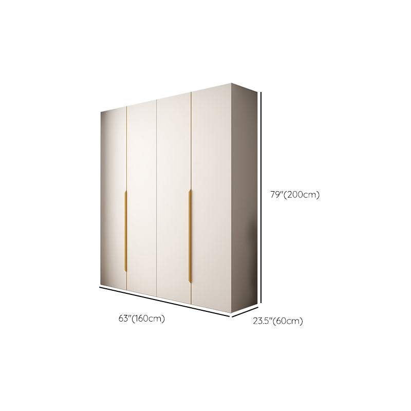 Hinged Wardrobe Closet White Engineered Wood Wardrobe Armoire Clearhalo 'Armoires & Wardrobes' 'armoires_wardrobes' 'Bedroom Furniture' 'furn' 'furn_armoires_wardrobes' 'Furniture' 6825759