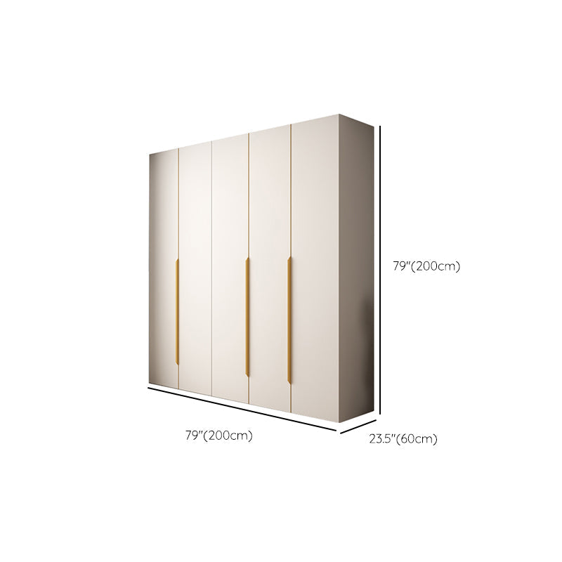 Hinged Wardrobe Closet White Engineered Wood Wardrobe Armoire Clearhalo 'Armoires & Wardrobes' 'armoires_wardrobes' 'Bedroom Furniture' 'furn' 'furn_armoires_wardrobes' 'Furniture' 6825761