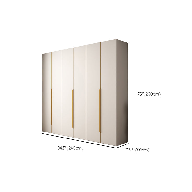 Hinged Wardrobe Closet White Engineered Wood Wardrobe Armoire Clearhalo 'Armoires & Wardrobes' 'armoires_wardrobes' 'Bedroom Furniture' 'furn' 'furn_armoires_wardrobes' 'Furniture' 6825765