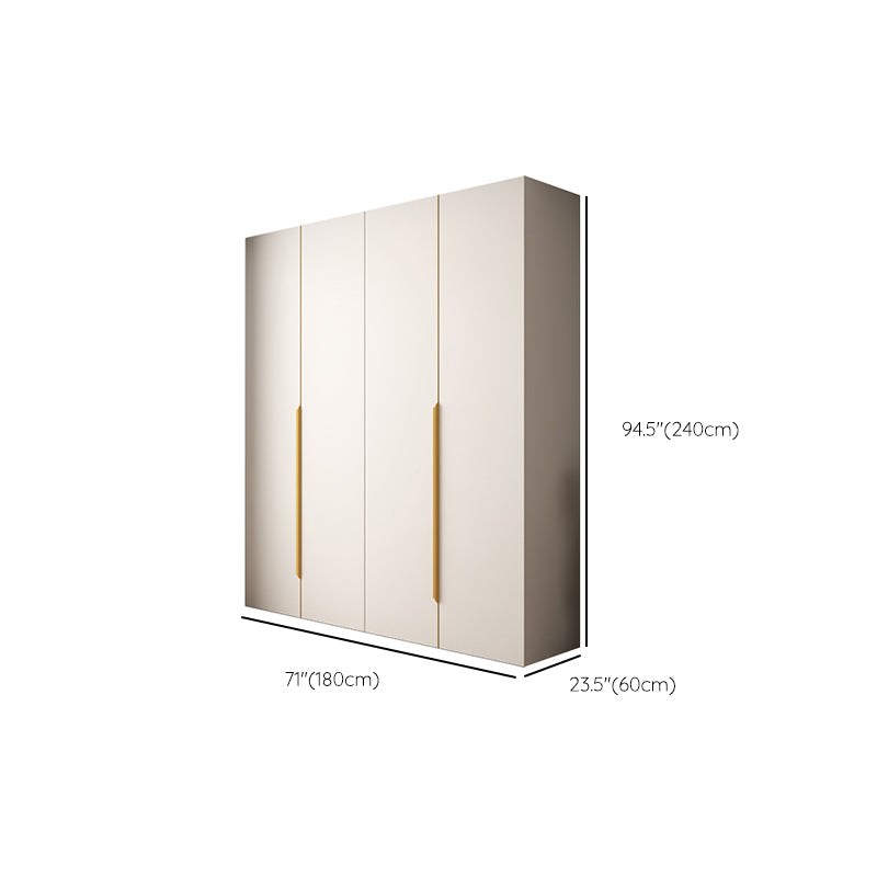 Hinged Wardrobe Closet White Engineered Wood Wardrobe Armoire Clearhalo 'Armoires & Wardrobes' 'armoires_wardrobes' 'Bedroom Furniture' 'furn' 'furn_armoires_wardrobes' 'Furniture' 6825771