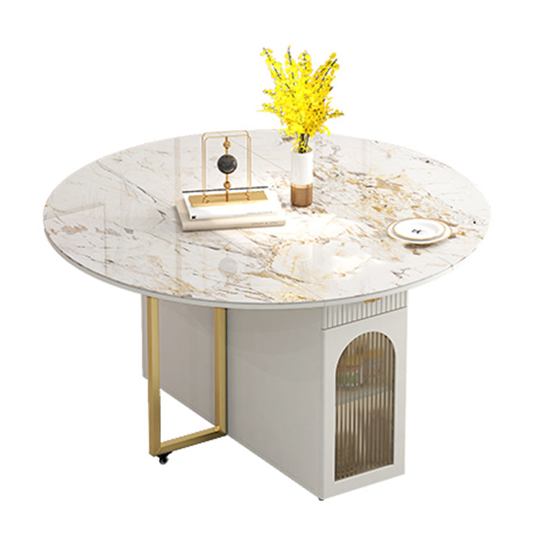 Moderne eetgelegenheid 1/3/7 pc's gesinterde stenen vouwtafel met gestoffeerde stoelen