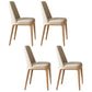 Contemporary Style 1/4/5 Pieces Dining Chairs Set Rectangle Stone Furniture in White