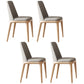 Contemporary Style 1/4/5 Pieces Dining Chairs Set Rectangle Stone Furniture in White