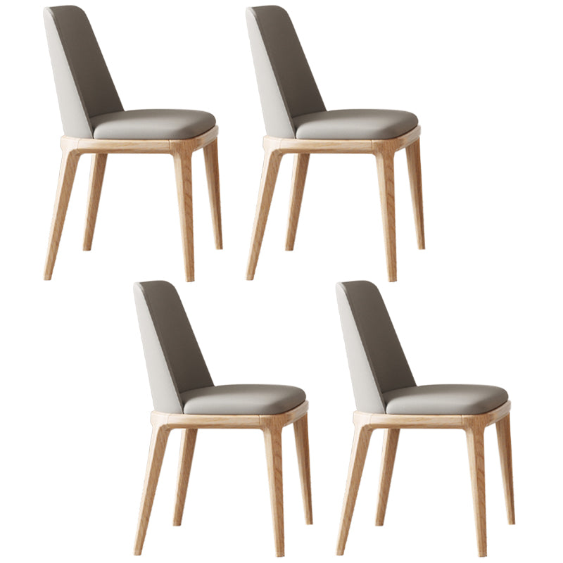 Contemporary Style 1/4/5 Pieces Dining Chairs Set Rectangle Stone Furniture in White