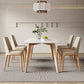 Contemporary Style 1/4/5 Pieces Dining Chairs Set Rectangle Stone Furniture in White