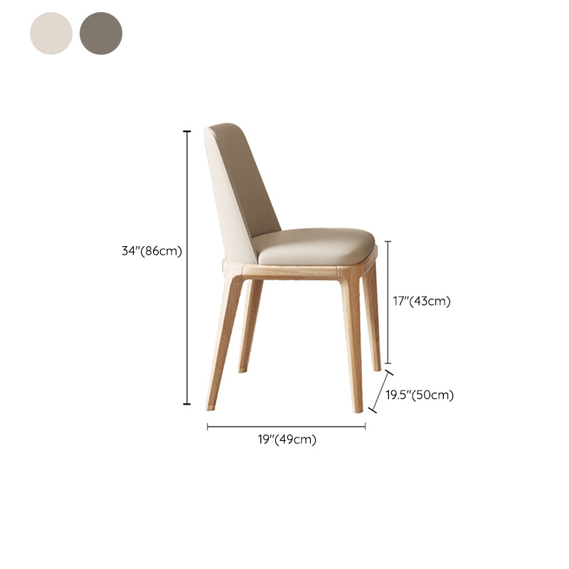 Contemporary Style 1/4/5 Pieces Dining Chairs Set Rectangle Stone Furniture in White