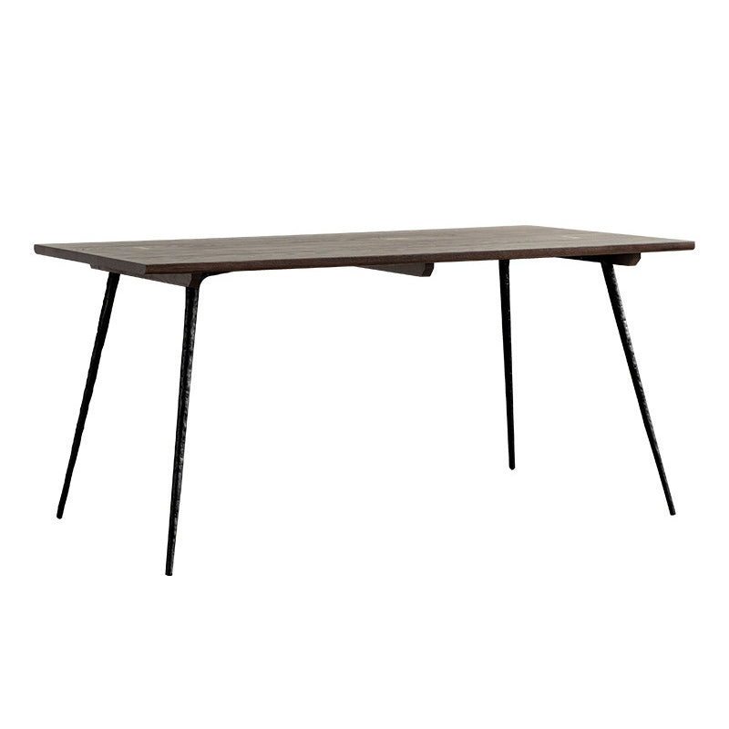 Modern 1/4/5/6/7 Pieces Dining Set Oak Wood Dining Table for Dining Room Black 71"L x 31"W Clearhalo 'Dining Room Sets' 'Dining Tables & Seating' 'dining_room_set' 'furn' 'furn_dining_room_set' 'Furniture' 'Kitchen & Dining Furniture' 6825824