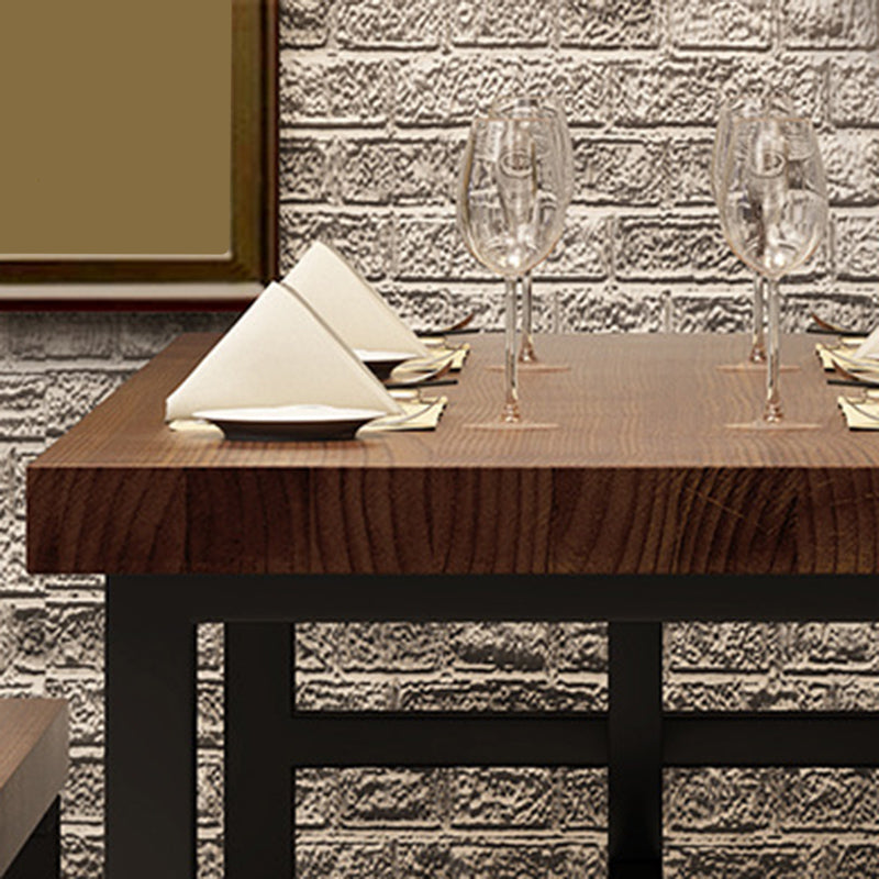 Industrial 1/3/5/7 Piezas Juego de comedor Rectángulo Mesa de comedor de madera de pino para café