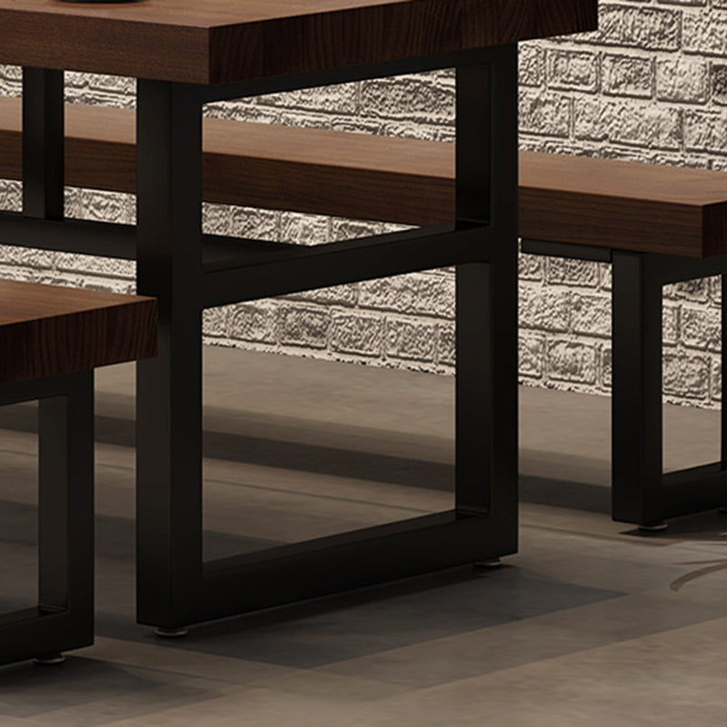 Industrial 1/3/5/7 Piezas Juego de comedor Rectángulo Mesa de comedor de madera de pino para café