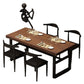 Industrial 1/3/5/7 Piezas Juego de comedor Rectángulo Mesa de comedor de madera de pino para café