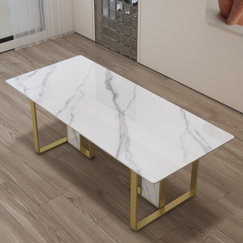 Nordic 1/5 Pieces Dining Set Stone Dining Table for Dining Room White 70.9"L x 35.4"W Clearhalo 'Dining Room Sets' 'Dining Tables & Seating' 'dining_room_set' 'furn' 'furn_dining_room_set' 'Furniture' 'Kitchen & Dining Furniture' 6825899