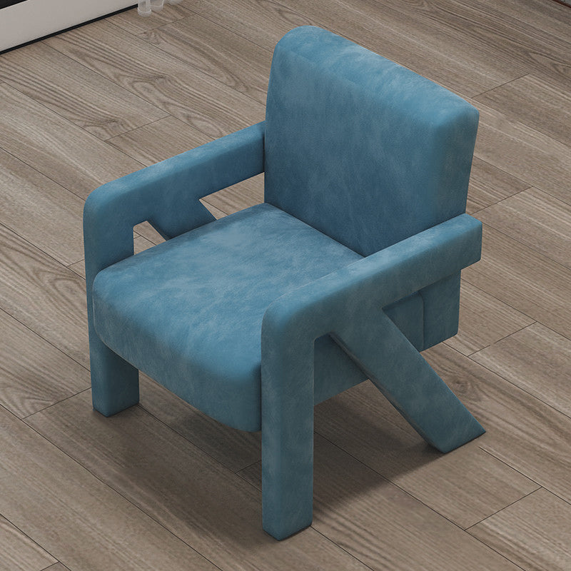 Nordic 1/5 Pieces Dining Set Stone Dining Table for Dining Room 1 Blue Chair Clearhalo 'Dining Room Sets' 'Dining Tables & Seating' 'dining_room_set' 'furn' 'furn_dining_room_set' 'Furniture' 'Kitchen & Dining Furniture' 6825906