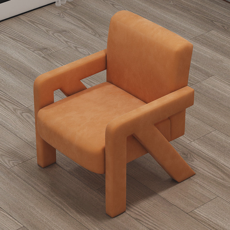 Nordic 1/5 Pieces Dining Set Stone Dining Table for Dining Room 1 Brown Chair Clearhalo 'Dining Room Sets' 'Dining Tables & Seating' 'dining_room_set' 'furn' 'furn_dining_room_set' 'Furniture' 'Kitchen & Dining Furniture' 6825912