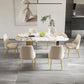 Glam 1/4/5/6/7 Pieces Dining Set Rectangle Stone Dining Table for Dining Room Clearhalo 'Dining Room Sets' 'Dining Tables & Seating' 'dining_room_set' 'furn' 'furn_dining_room_set' 'Furniture' 'furniture_dining_room_set' 'Kitchen & Dining Furniture' 6825922