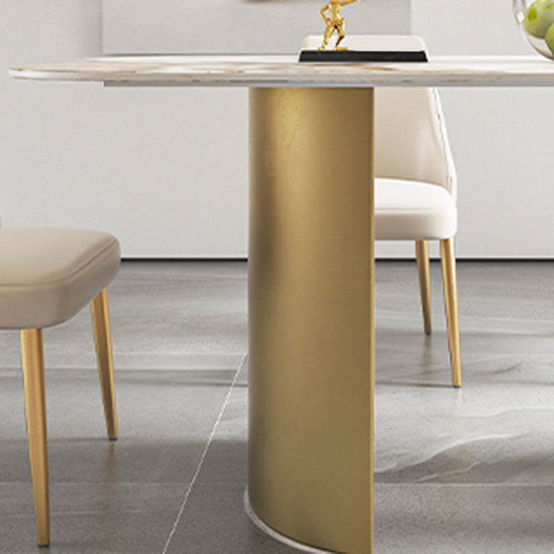 Glam 1/4/5/6/7 Pieces Dining Set Rectangle Stone Dining Table for Dining Room Clearhalo 'Dining Room Sets' 'Dining Tables & Seating' 'dining_room_set' 'furn' 'furn_dining_room_set' 'Furniture' 'furniture_dining_room_set' 'Kitchen & Dining Furniture' 6825926