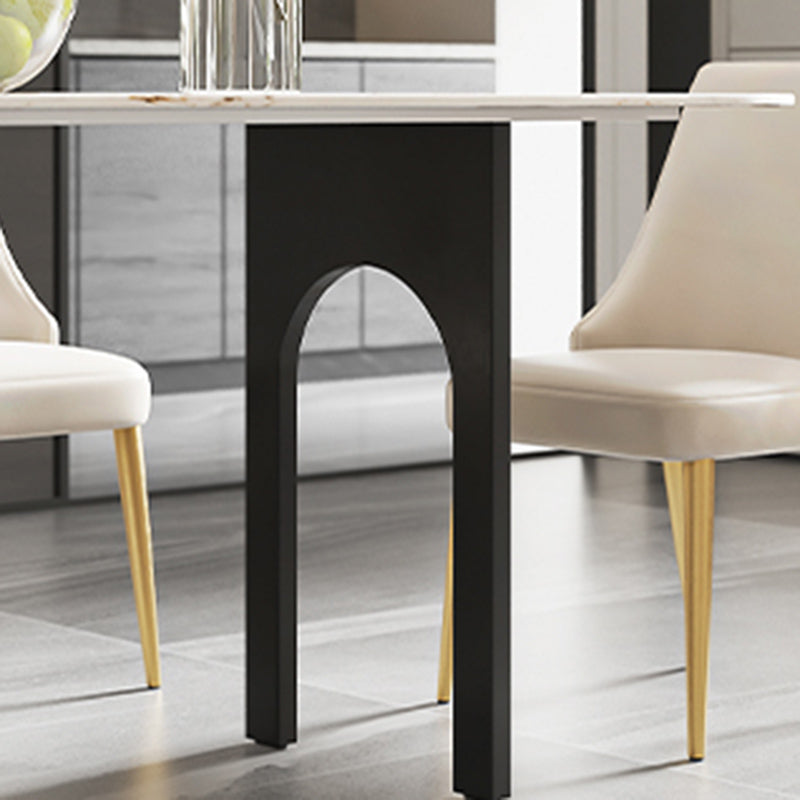 Glam 1/4/5/6/7 Pieces Dining Set Rectangle Stone Dining Table for Dining Room Clearhalo 'Dining Room Sets' 'Dining Tables & Seating' 'dining_room_set' 'furn' 'furn_dining_room_set' 'Furniture' 'furniture_dining_room_set' 'Kitchen & Dining Furniture' 6825927