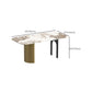 Glam 1/4/5/6/7 Pieces Dining Set Rectangle Stone Dining Table for Dining Room Clearhalo 'Dining Room Sets' 'Dining Tables & Seating' 'dining_room_set' 'furn' 'furn_dining_room_set' 'Furniture' 'furniture_dining_room_set' 'Kitchen & Dining Furniture' 6825930
