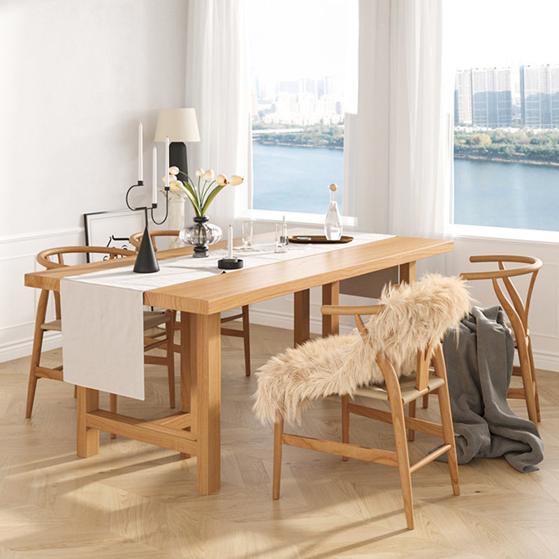 Modern 1/2/3/4/5 Pieces Dining Set Rectangle Pine Wood Dining Table for Dining Room