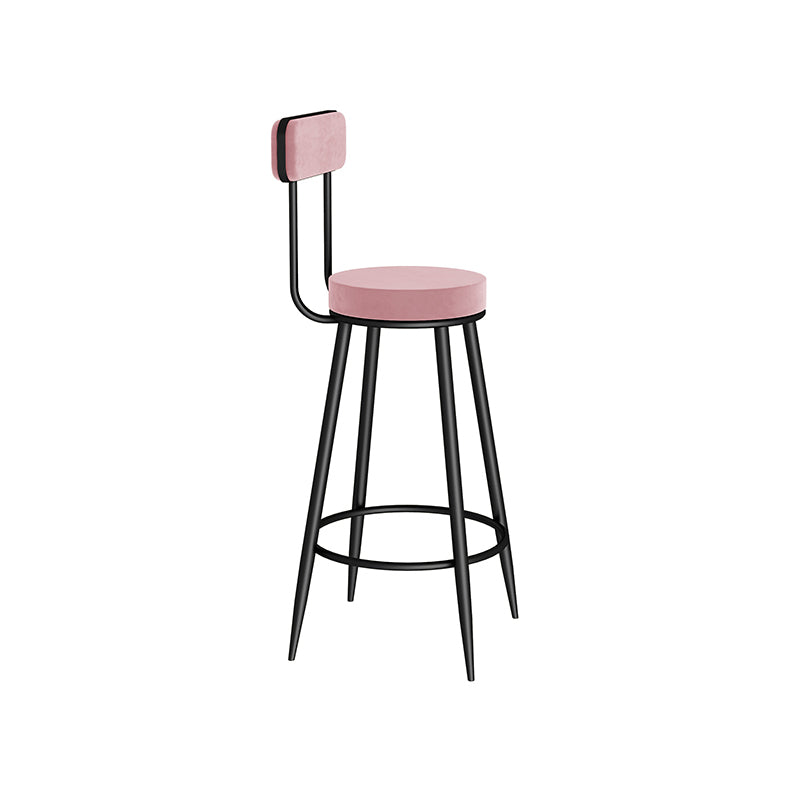 Modern 1/3 Pieces Bar Table Set Stone Counter Table with Stools for Dining Room Light-Pink 30"H Stool (Single) Clearhalo 'Bar Furniture' 'furn' 'furn_home_bar_bar_sets' 'Furniture' 'Home Bars & Bar Sets' 'home_bar_bar_sets' 'Kitchen & Dining Furniture' 6826050