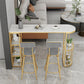 Modern 1/3 Pieces Bar Table Set Stone Counter Table with Stools for Dining Room Clearhalo 'Bar Furniture' 'furn' 'furn_home_bar_bar_sets' 'Furniture' 'Home Bars & Bar Sets' 'home_bar_bar_sets' 'Kitchen & Dining Furniture' 6826056