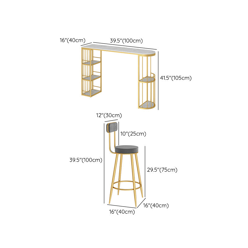 Modern 1/3 Pieces Bar Table Set Stone Counter Table with Stools for Dining Room Clearhalo 'Bar Furniture' 'furn' 'furn_home_bar_bar_sets' 'Furniture' 'Home Bars & Bar Sets' 'home_bar_bar_sets' 'Kitchen & Dining Furniture' 6826065