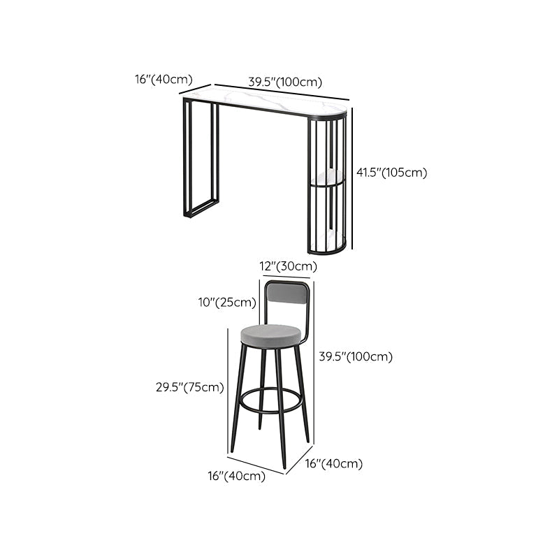 Moderno 1/2/3 pezzi tavolo da bar set tavolino con sgabelli per soggiorno