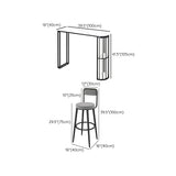 Table de bar à barres 1/2/3 moderne Set Counter Counter avec tabourets pour le salon