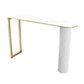 Modern 1/2/5 Pieces Bar Table Set Stone Counter Table with High Stools for Cafe Gold 71"L x 16"W Clearhalo 'Bar Furniture' 'furn' 'furn_home_bar_bar_sets' 'Furniture' 'Home Bars & Bar Sets' 'home_bar_bar_sets' 'Kitchen & Dining Furniture' 6826094