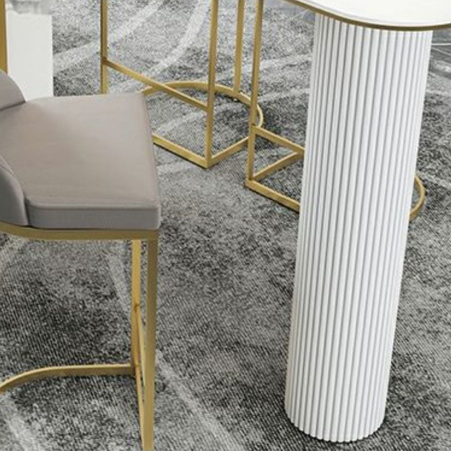 Modern 1/2/5 Pieces Bar Table Set Stone Counter Table with High Stools for Cafe Clearhalo 'Bar Furniture' 'furn' 'furn_home_bar_bar_sets' 'Furniture' 'Home Bars & Bar Sets' 'home_bar_bar_sets' 'Kitchen & Dining Furniture' 6826100