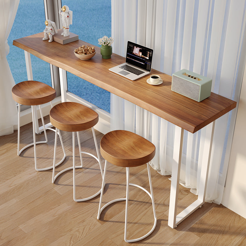 Contemporary Bar Table Set 1/4 Pieces Solid Wood Counter Height Set 4 Pieces: Table, 3 Stools Clearhalo 'Bar Furniture' 'furn' 'furn_home_bar_bar_sets' 'Furniture' 'Home Bars & Bar Sets' 'home_bar_bar_sets' 'Kitchen & Dining Furniture' 6826157