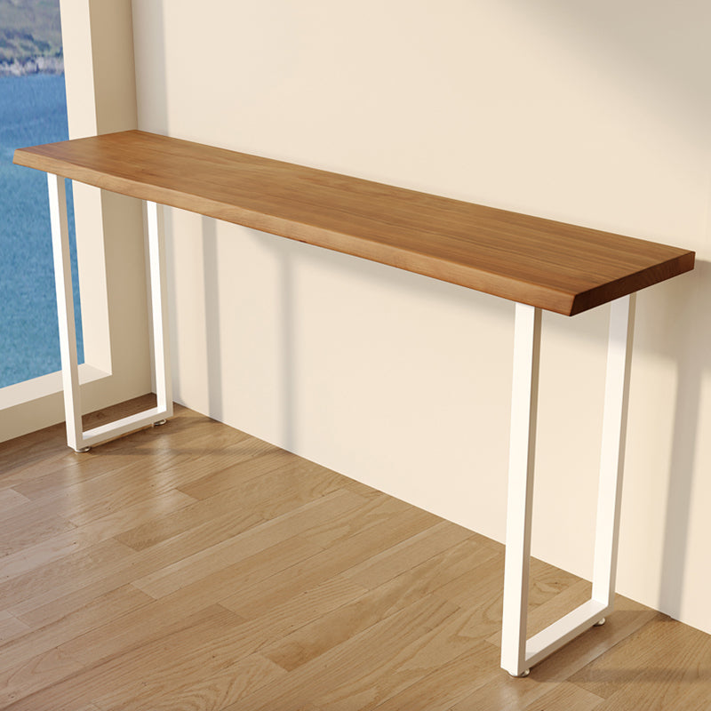 Contemporary Bar Table Set 1/4 Pieces Solid Wood Counter Height Set Brown 47"L x 16"W Clearhalo 'Bar Furniture' 'furn' 'furn_home_bar_bar_sets' 'Furniture' 'Home Bars & Bar Sets' 'home_bar_bar_sets' 'Kitchen & Dining Furniture' 6826158