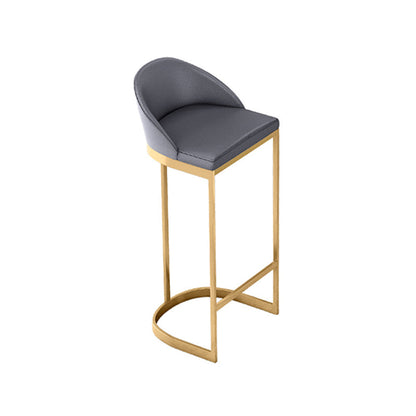 Glam Bar Table Set 1/3/5 Pcs Rectangle Stone Bar Table and Upholstered Stools Grey 30"H Stool (Single) Clearhalo 'Bar Furniture' 'furn' 'furn_home_bar_bar_sets' 'Furniture' 'Home Bars & Bar Sets' 'home_bar_bar_sets' 'Kitchen & Dining Furniture' 6826178