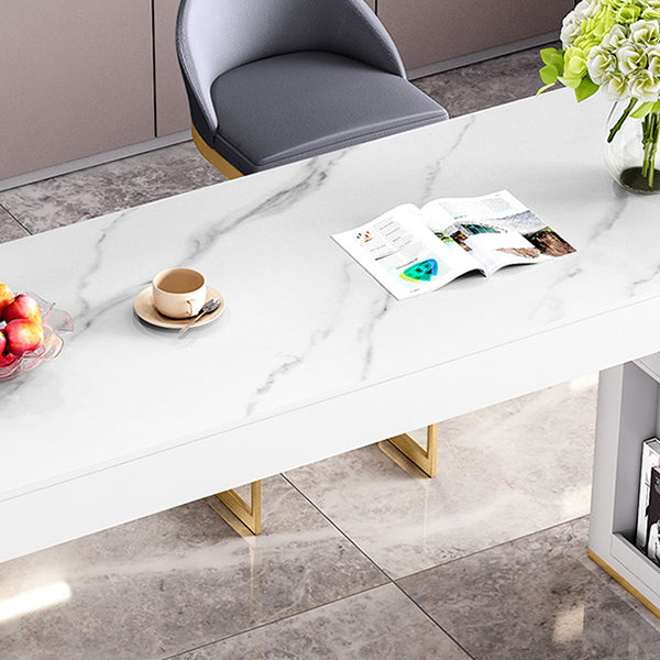 Glam Bar Table Set 1/3/5 Pcs Rectangle Stone Bar Table and Upholstered Stools Clearhalo 'Bar Furniture' 'furn' 'furn_home_bar_bar_sets' 'Furniture' 'Home Bars & Bar Sets' 'home_bar_bar_sets' 'Kitchen & Dining Furniture' 6826181
