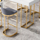 Glam Bar Table Set 1/3/5 Pcs Rectangle Stone Bar Table and Upholstered Stools Clearhalo 'Bar Furniture' 'furn' 'furn_home_bar_bar_sets' 'Furniture' 'Home Bars & Bar Sets' 'home_bar_bar_sets' 'Kitchen & Dining Furniture' 6826184