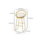 Rectangle Bar Table Set 1/7/9 Pcs Glam Bar Table and Stools with Metal Frame