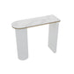 Industrial Bar Table Set 1/5 Pcs Stone Top Bar Table and Plastic Stools White 47"L x 16"W Clearhalo 'Bar Furniture' 'furn' 'furn_home_bar_bar_sets' 'Furniture' 'Home Bars & Bar Sets' 'home_bar_bar_sets' 'Kitchen & Dining Furniture' 6826240
